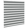 VidaXL estor enrollable cebra 150x150 cm tela ancho 145,9 cm gris oscuro