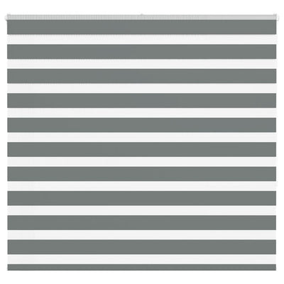 Tenda a rullo VidaXL zebrata 165x150 cm larghezza tessuto 160,9 cm grigio scuro