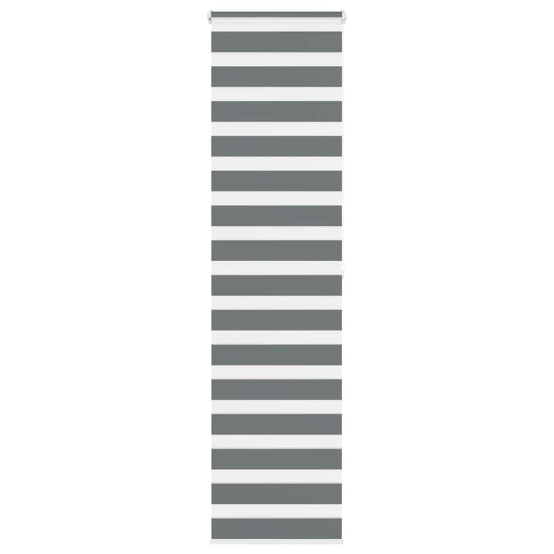 Vidaxl zebra rullo cieco 65x200 cm Larghezza tessuto 60,9 cm grigio scuro