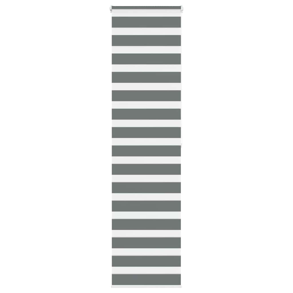 Vidaxl Zebra Roller Blind 70x200 cm de polvo ancho de 65.9 cm de gris oscuro