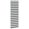 Vidaxl Zebra Roller Blind 75x200 CM Fabric Ancho 70.9 cm de color gris oscuro