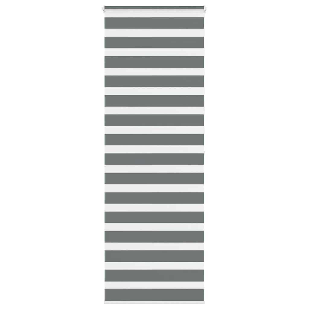 Vidaxl Zebra Roller Blind 80x200 cm de ancho de polvo de 75.9 cm de gris oscuro