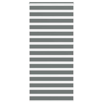 Tenda a rullo VidaXL zebrata 95x200 cm larghezza tessuto 90,9 cm grigio scuro