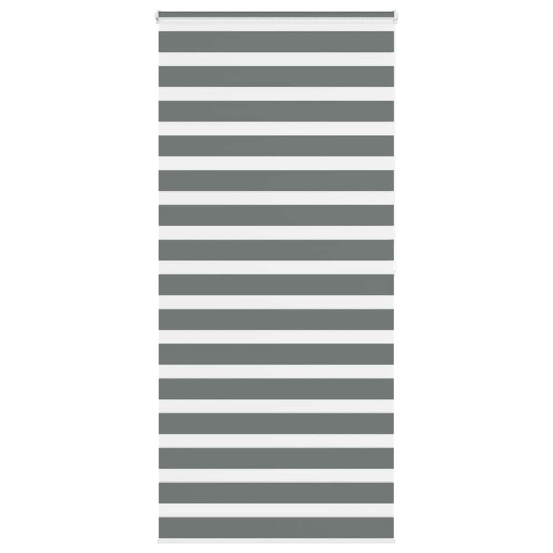 Vidaxl zebra rolgordijn 95x200 cm stofbreedte 90,9 cm donkergrijs