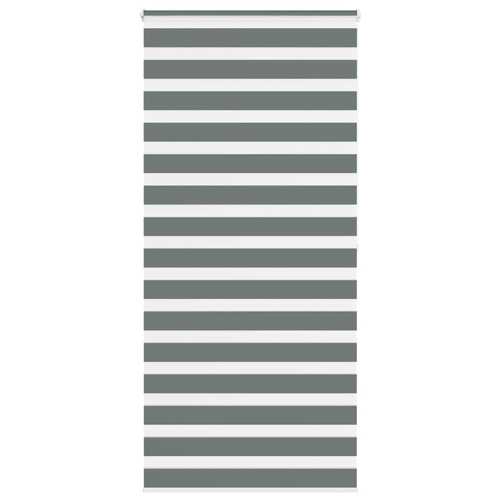 Vidaxl zebra rolgordijn 100x200 cm stofbreedte 95,9 cm donkergrijs
