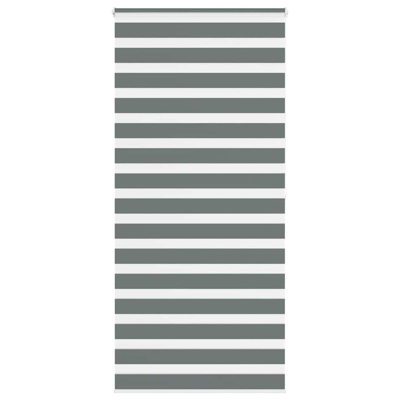Vidaxl zebra rolgordijn 100x200 cm stofbreedte 95,9 cm donkergrijs