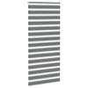 Vidaxl zebra rolgordijn 100x200 cm stofbreedte 95,9 cm donkergrijs
