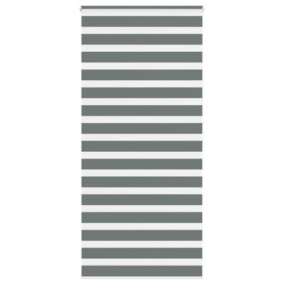 Vidaxl zebra rolgordijn 105x200 cm stofbreedte 100,9 cm donkergrijs