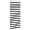 Vidaxl zebra rolgordijn 105x200 cm stofbreedte 100,9 cm donkergrijs