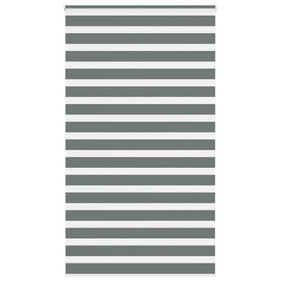 Vidaxl zebra rullo cieco 120x200 cm Larghezza tessuto 115,9 cm grigio scuro