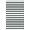 Vidaxl Zebra Roller Blind 140x200 CM Fabric Ancho 135.9 cm de color gris oscuro