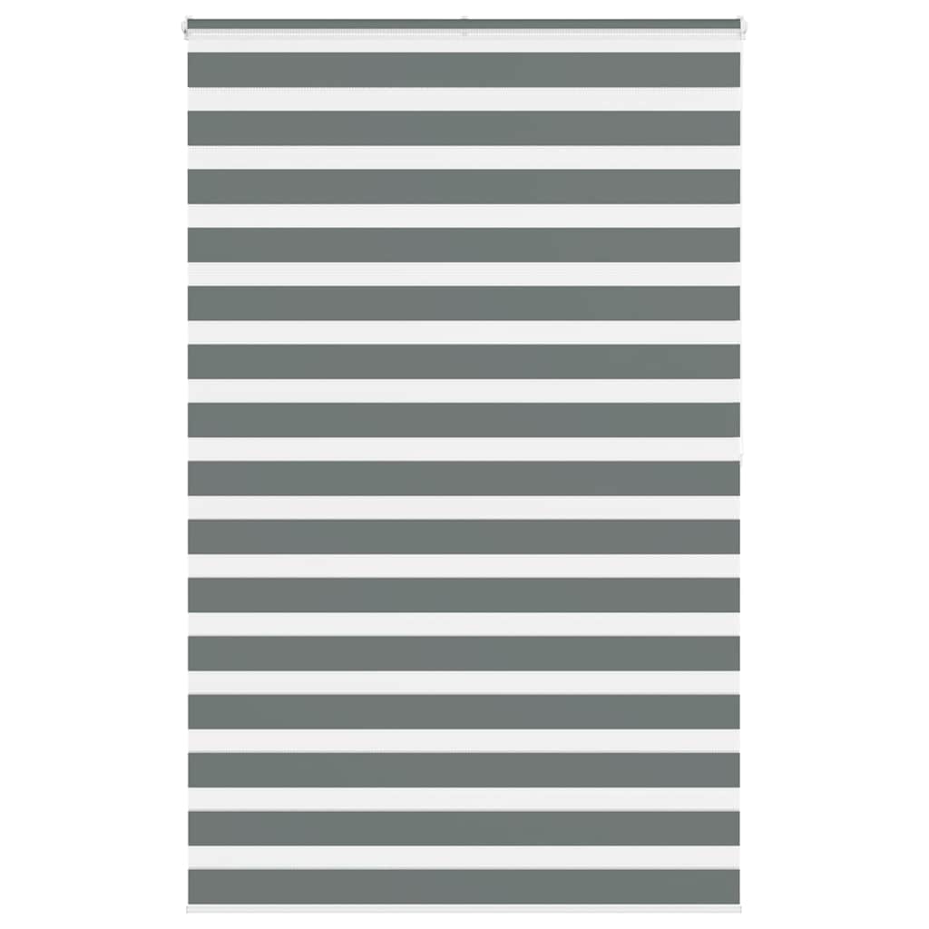 Vidaxl Zebra Roller Blind 150x200 CM Fabric Ancho 145.9 cm de gris oscuro