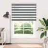Vidaxl zebra rullo cieco 165x200 cm Larghezza tessuto 160,9 cm grigio scuro