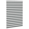 Vidaxl zebra rullo cieco 165x200 cm Larghezza tessuto 160,9 cm grigio scuro