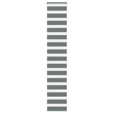 Vidaxl zebra rullo cieco 50x230 cm Larghezza tessuto 45,9 cm grigio scuro