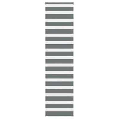 Vidaxl zebra rullo cieco 55x230 cm Larghezza tessuto 50,9 cm grigio scuro