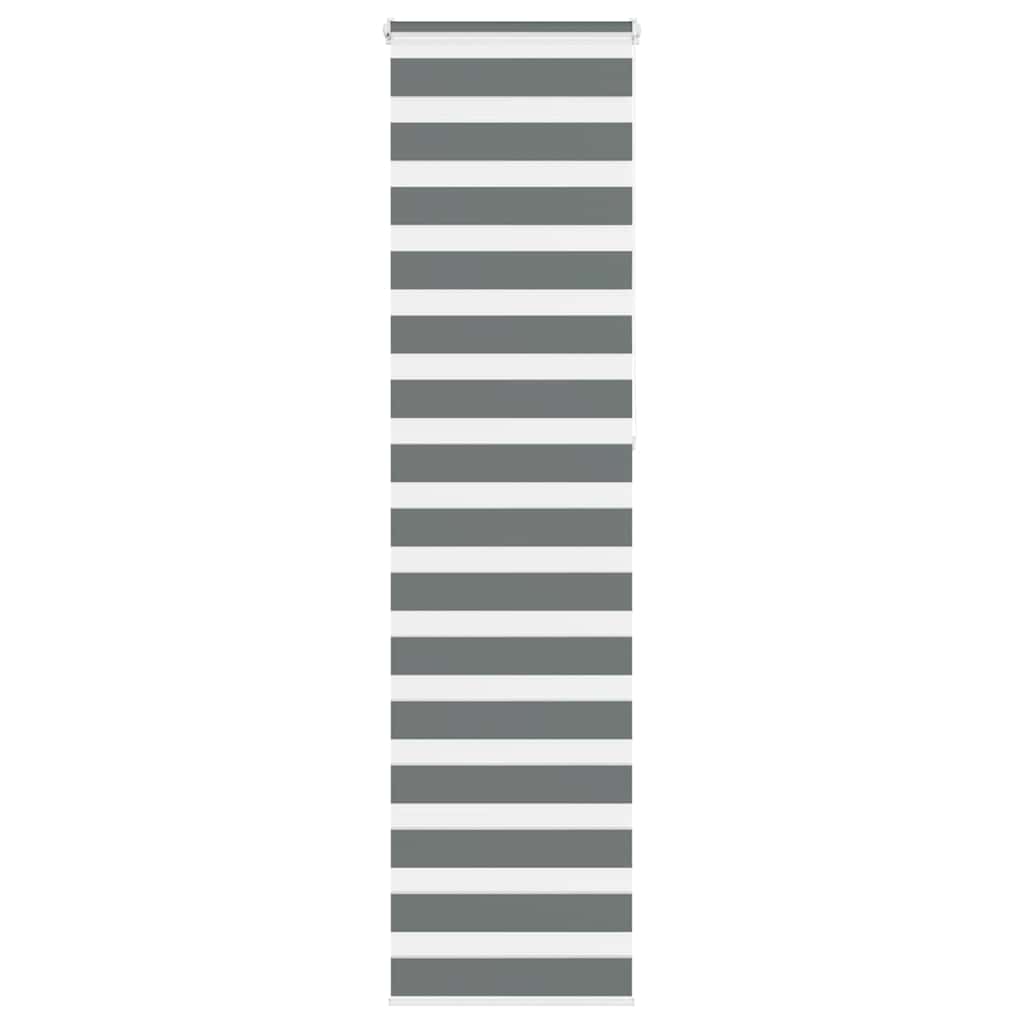 Vidaxl Zebra Roller Blind 55x230 CM Fabric Ancho 50.9 cm de gris oscuro