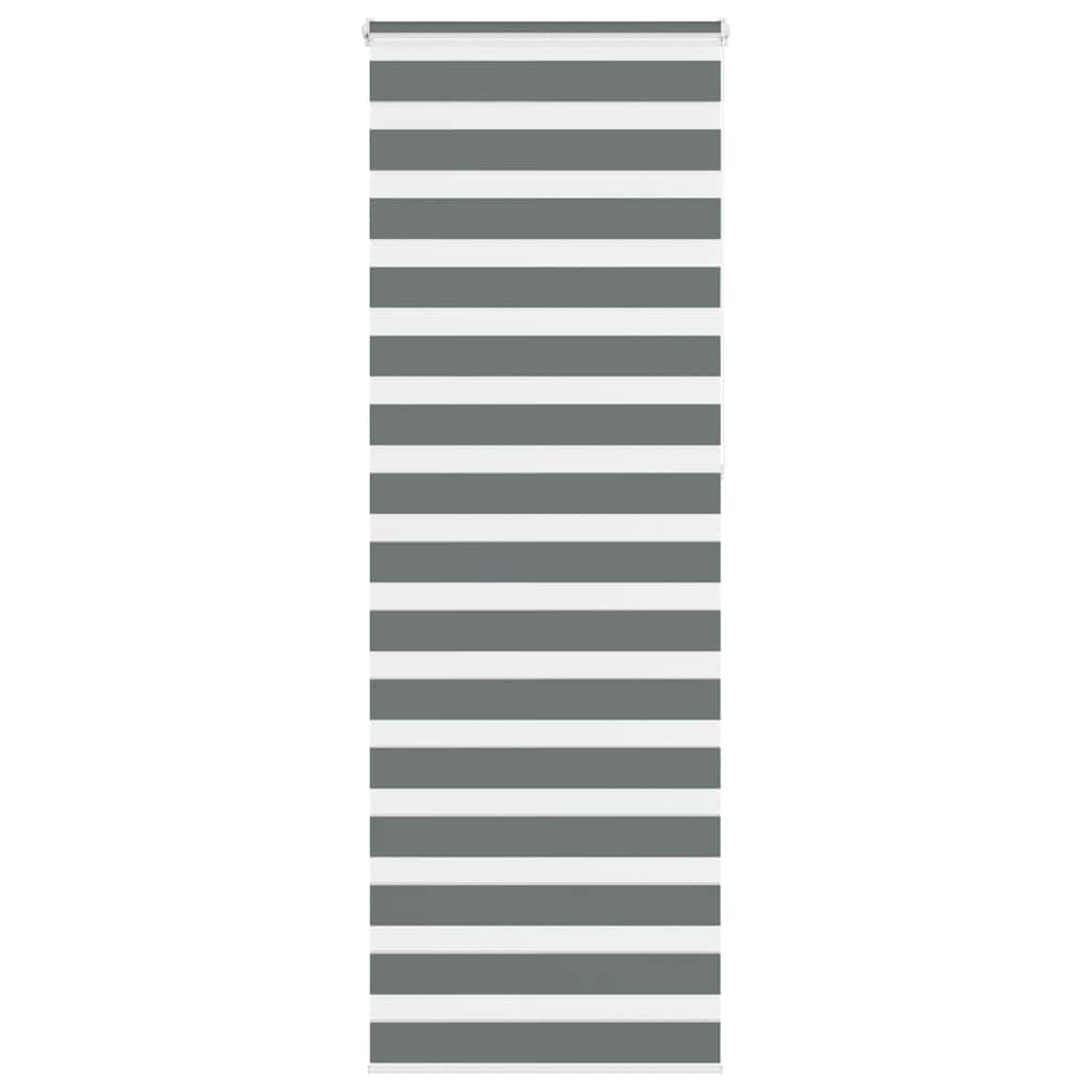 Vidaxl Zebra Roller Blind 90x230 CM Fabric Ancho 85.9 cm de gris oscuro
