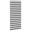 Vidaxl Zebra Roller Blind 100x230 cm de ancho de polvo 95.9 cm de gris oscuro