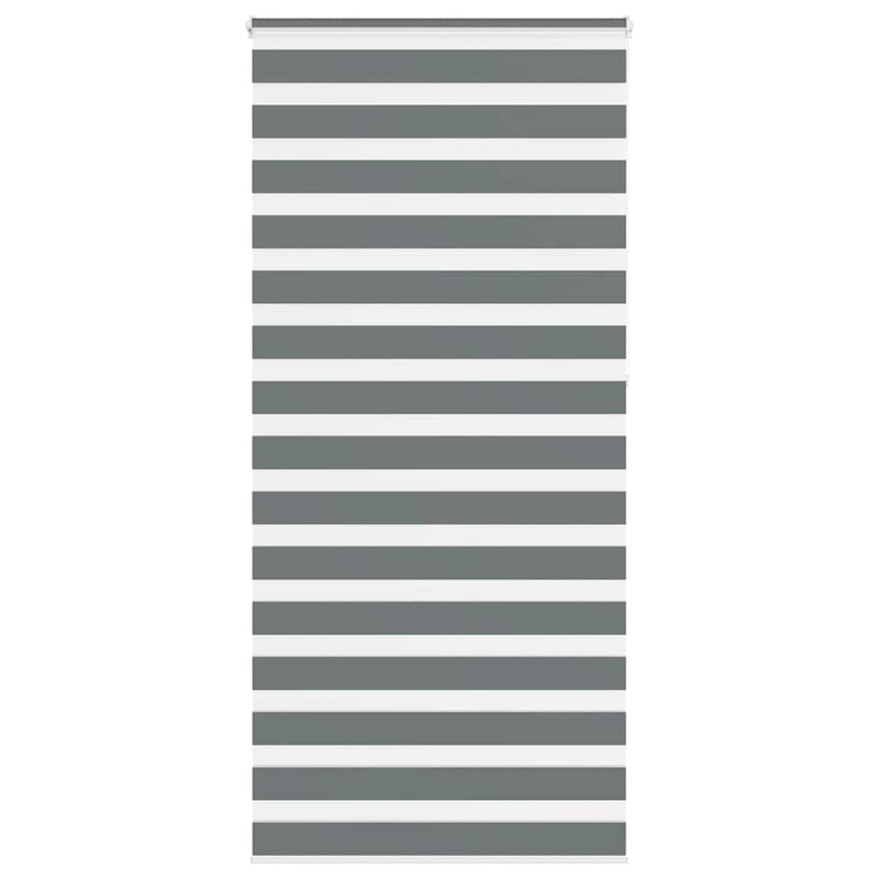 Vidaxl zebra rolgordijn 105x230 cm stofbreedte 100,9 cm donkergrijs
