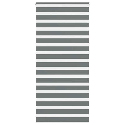 Vidaxl zebra rullo cieco 110x230 cm Larghezza tessuto 105,9 cm grigio scuro