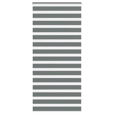 Vidaxl zebra rullo cieco 115x230 cm Larghezza tessuto 110,9 cm grigio scuro