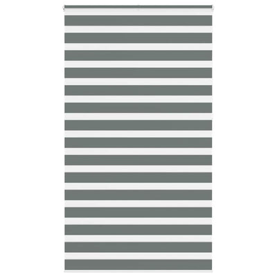Vidaxl zebra rullo cieco 120x230 cm larghezza del tessuto 115,9 cm grigio scuro