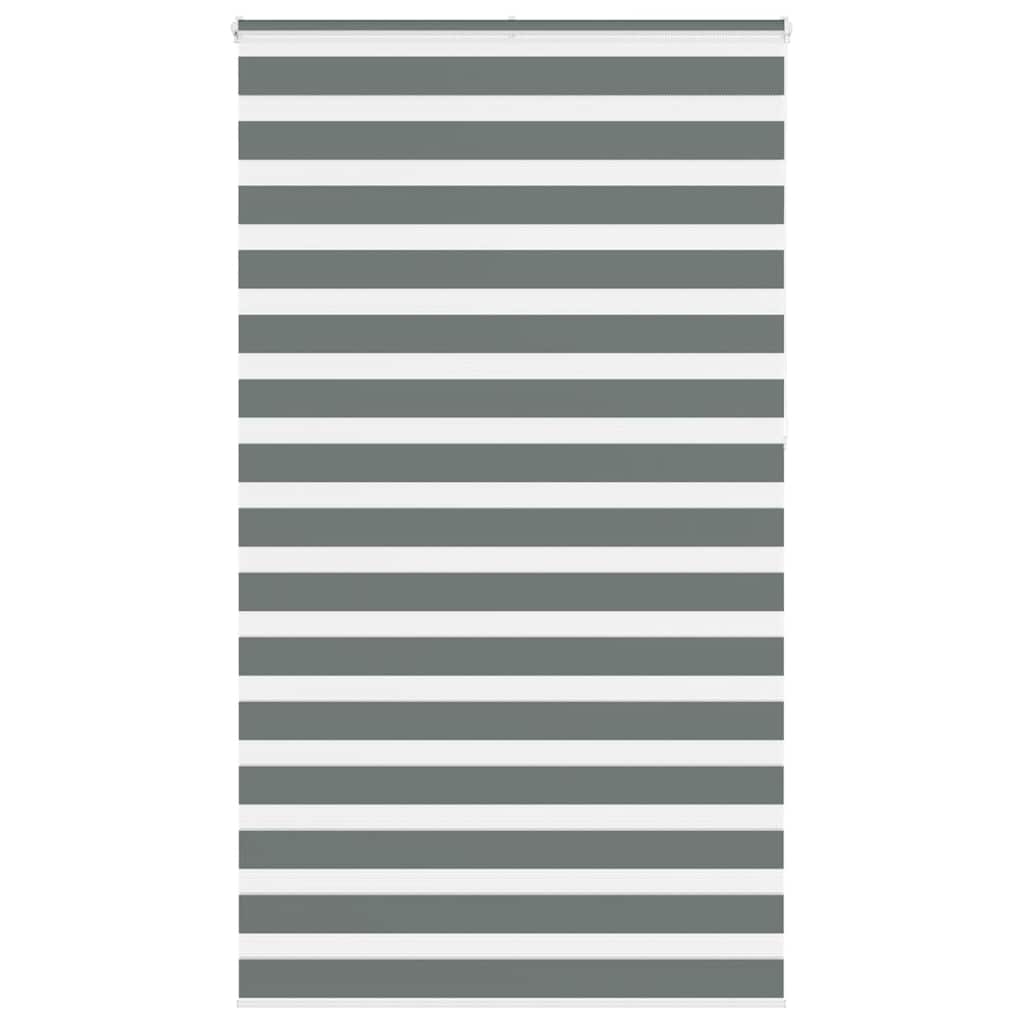 Vidaxl Zebra Roller Blind 120x230 cm de tela ancho 115.9 cm de gris oscuro
