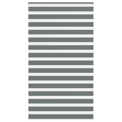 Vidaxl zebra rolgordijn 130x230 cm stofbreedte 125,9 cm donkergrijs