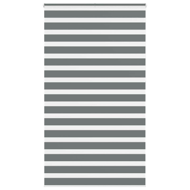 Vidaxl zebra rolgordijn 130x230 cm stofbreedte 125,9 cm donkergrijs