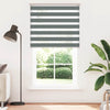 Vidaxl zebra rolgordijn 130x230 cm stofbreedte 125,9 cm donkergrijs