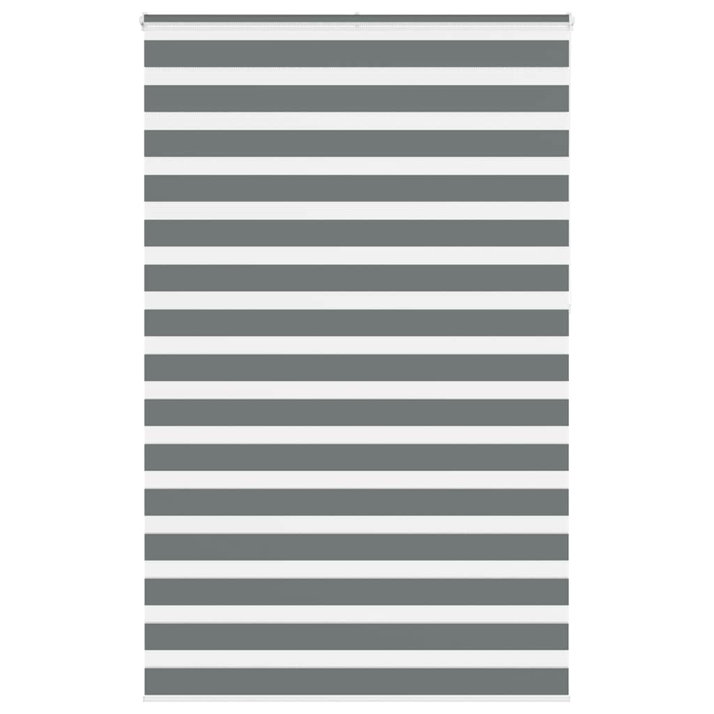 Vidaxl Zebra Roller Blind 140x230 CM Fabric Ancho 135.9 cm de gris oscuro