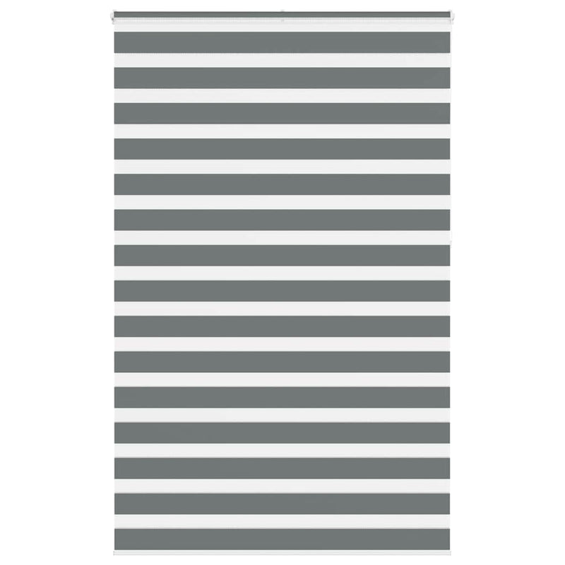 VidaXL estor enrollable cebra 145x230 cm ancho de tela 140,9 cm gris oscuro
