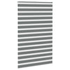 VidaXL estor enrollable cebra 145x230 cm ancho de tela 140,9 cm gris oscuro