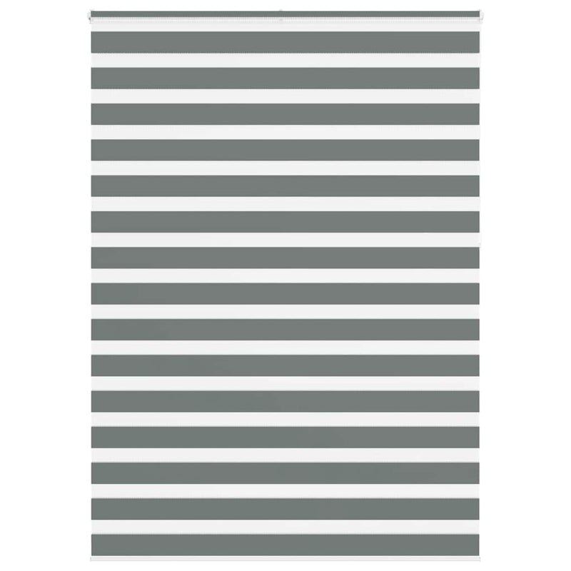 VidaXL estor enrollable cebra 160x230 cm ancho de tela 155,9 cm gris oscuro