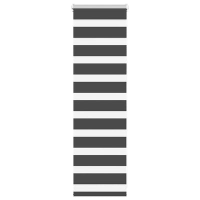 Vidaxl Zebra Roller Blind 50x100 cm Larghezza tessuto 45,9 cm nero
