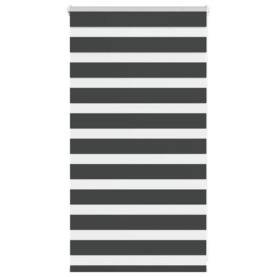 Vidaxl Zebra Roller Blind 75x100 cm Larghezza tessuto 70,9 cm Nero