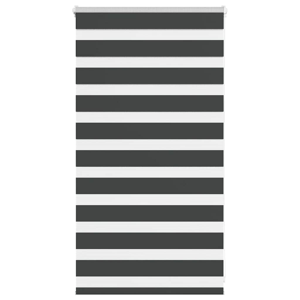 Vidaxl Zebra Roller Blind 75x100 cm Larghezza tessuto 70,9 cm Nero