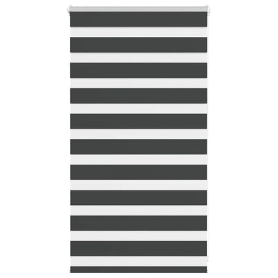 Vidaxl Zebra Roller Blind 80x100 cm Larghezza polvere 75,9 cm Nero