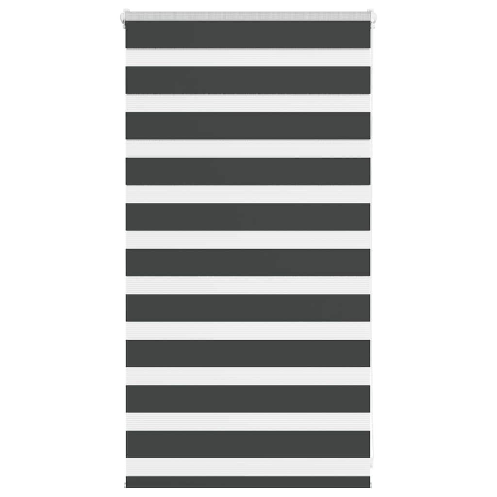 Vidaxl Zebra Roller Blind 80x100 cm Larghezza polvere 75,9 cm Nero