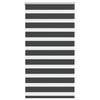 Vidaxl zebra rullo cieco 85x100 cm Larghezza tessuto 80,9 cm nero