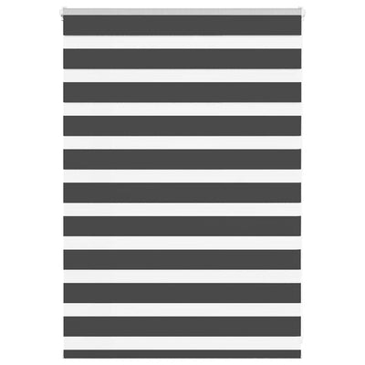 Vidaxl zebra rullo cieco 95x100 cm Larghezza tessuto 90,9 cm nero