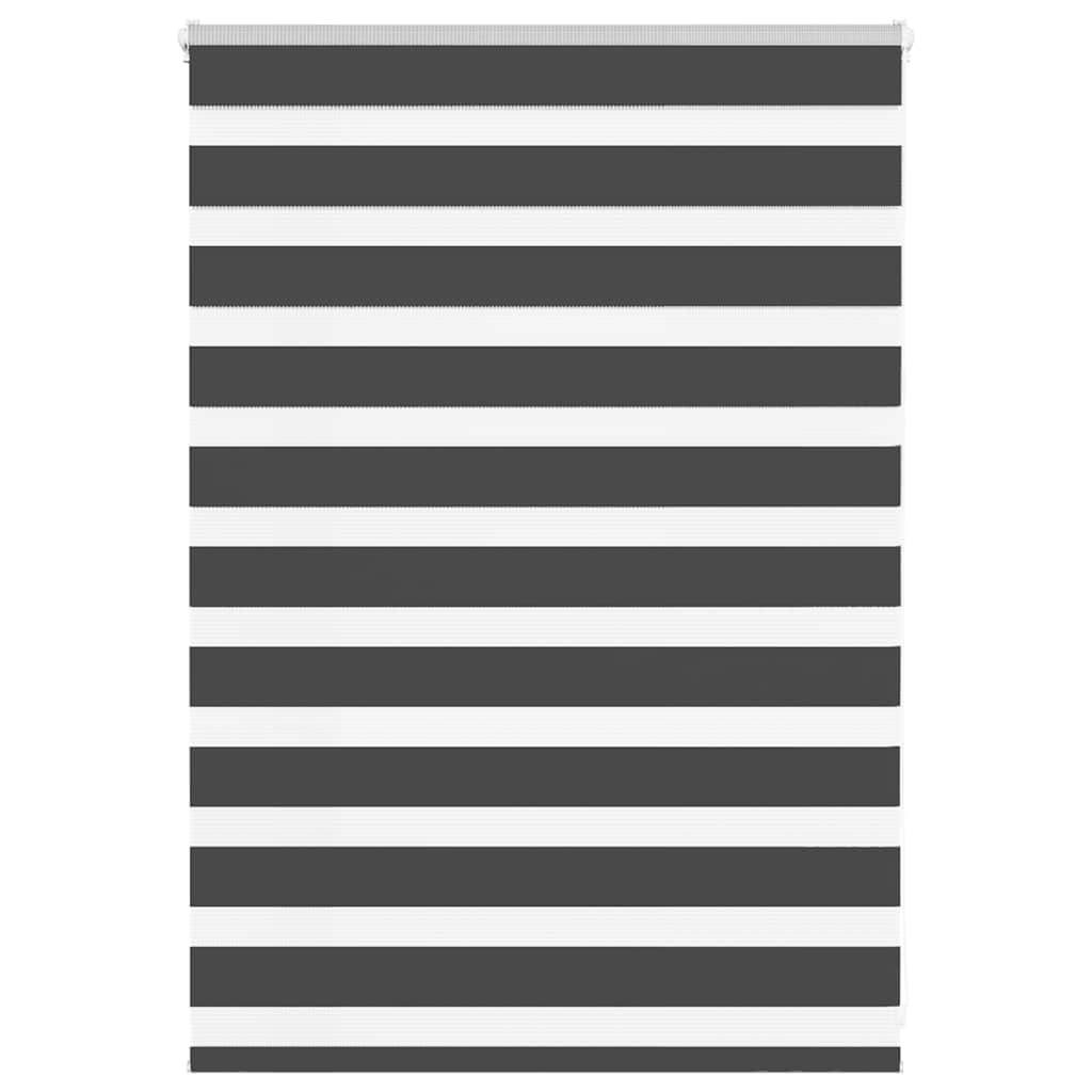 Vidaxl Zebra Roller Blind 100x100 cm Ancho de polvo de 95.9 cm Negro