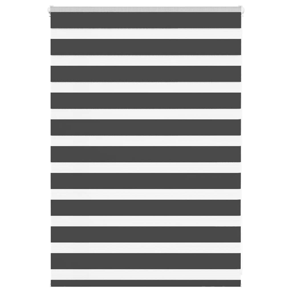 Vidaxl Zebra Roller Blind 105x100 CM Fabric Ancho de 100.9 cm Negro