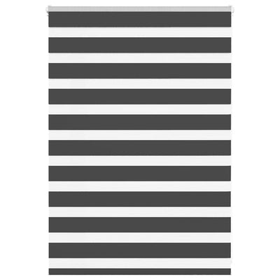 Vidaxl zebra rullo cieco 105x100 cm Larghezza tessuto 100,9 cm nero