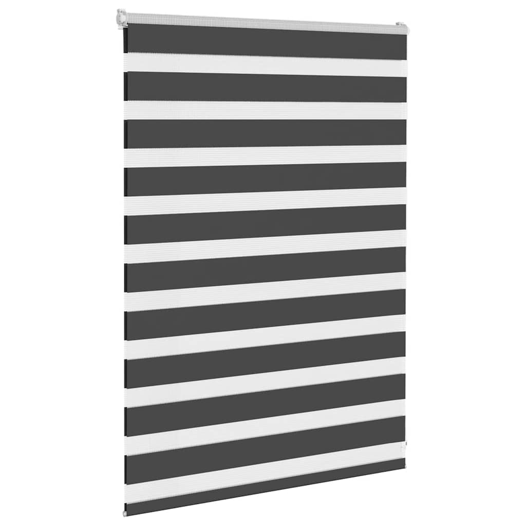 Vidaxl zebra rullo cieco 105x100 cm Larghezza tessuto 100,9 cm nero