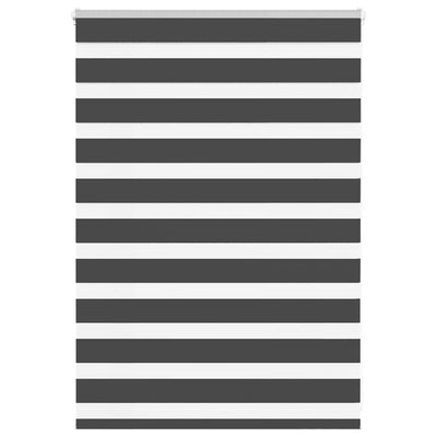 Vidaxl Zebra Roller Blind 110x100 cm Larghezza tessuto 105,9 cm nero