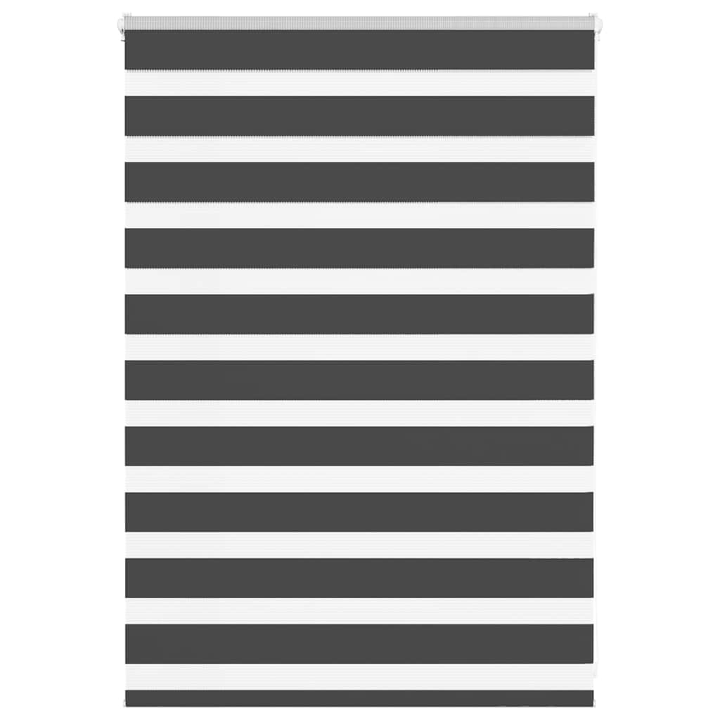 Vidaxl Zebra Roller Blind 110x100 cm Larghezza tessuto 105,9 cm nero