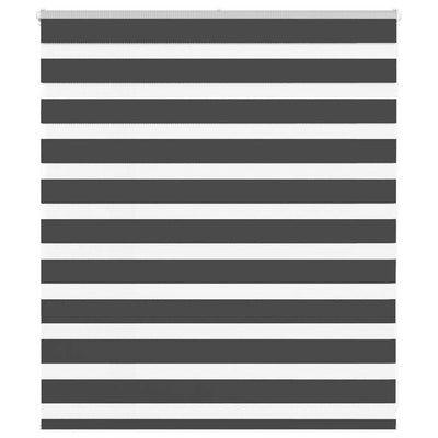 Vidaxl zebra rullo cieco 120x100 cm Larghezza tessuto 115,9 cm nero