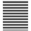 Vidaxl zebra rullo cieco 125x100 cm Larghezza tessuto 120,9 cm nero